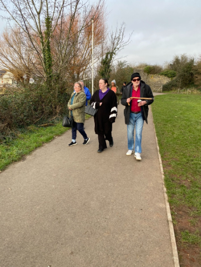 Residents enjoying some fresh air whilst on a walk